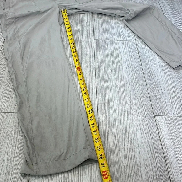 Athleta Utility Cargo Hidden Pockets Drawstring Jogger Pants Gray Size 16 - Picture 7 of 13